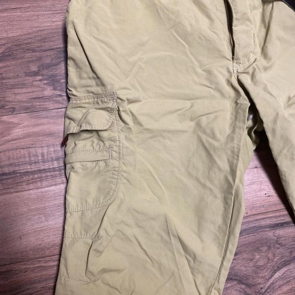 REI Cropped Pants Capri Sz 6 28W Beige Hiking Capris UPF 30+ Belted  - Picture 3 of 4